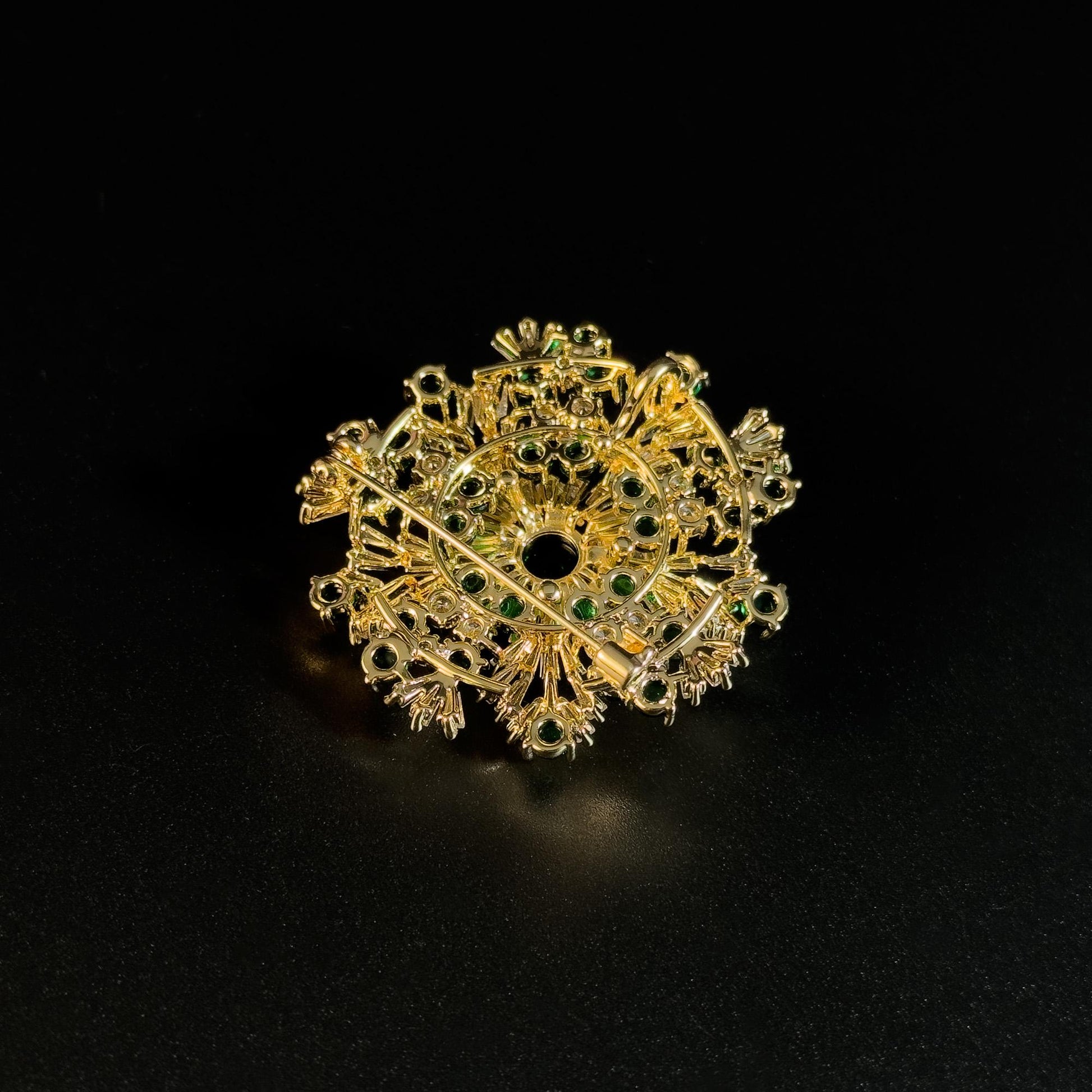Green Snowflake Brooch