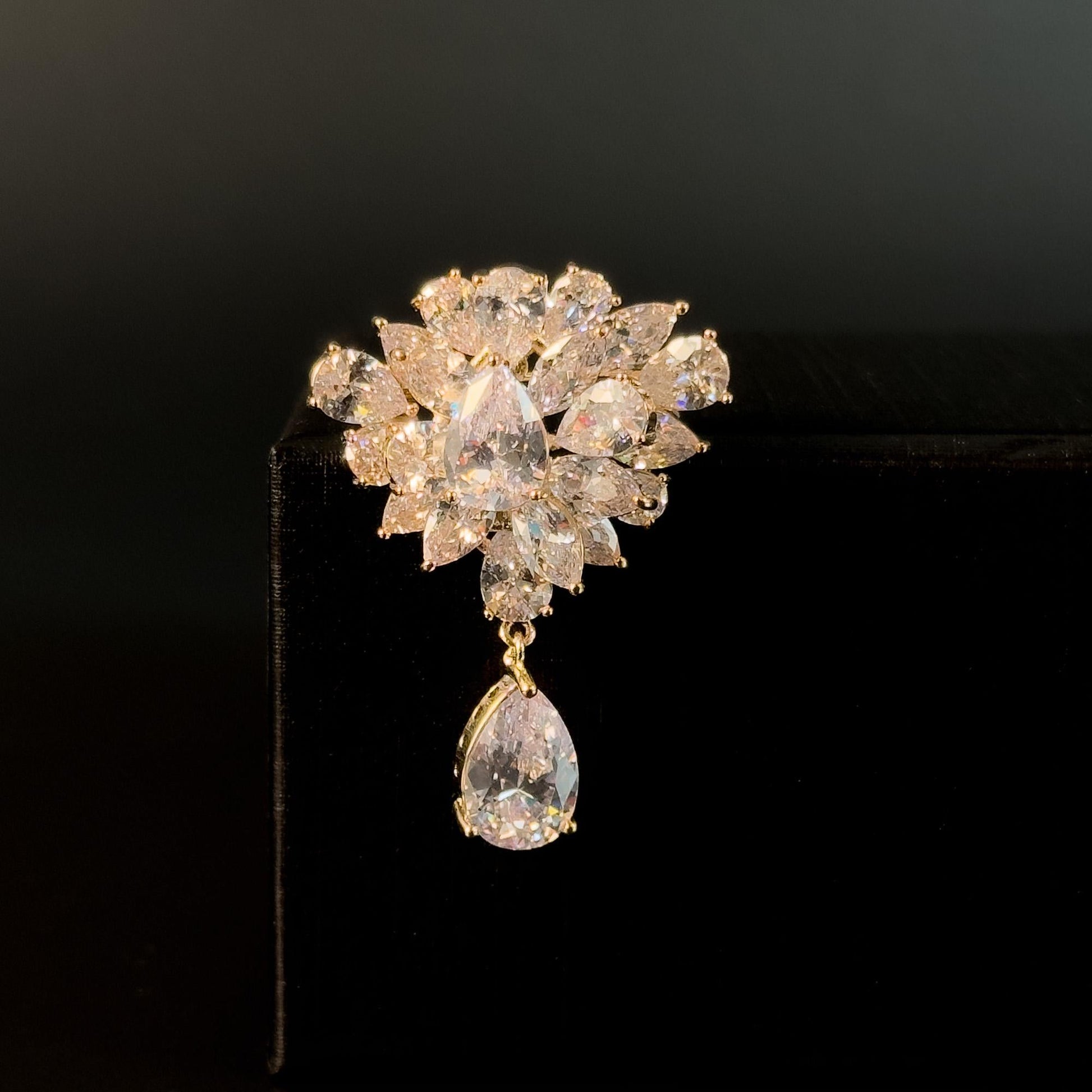Pink Zircon Snowflake Pendant