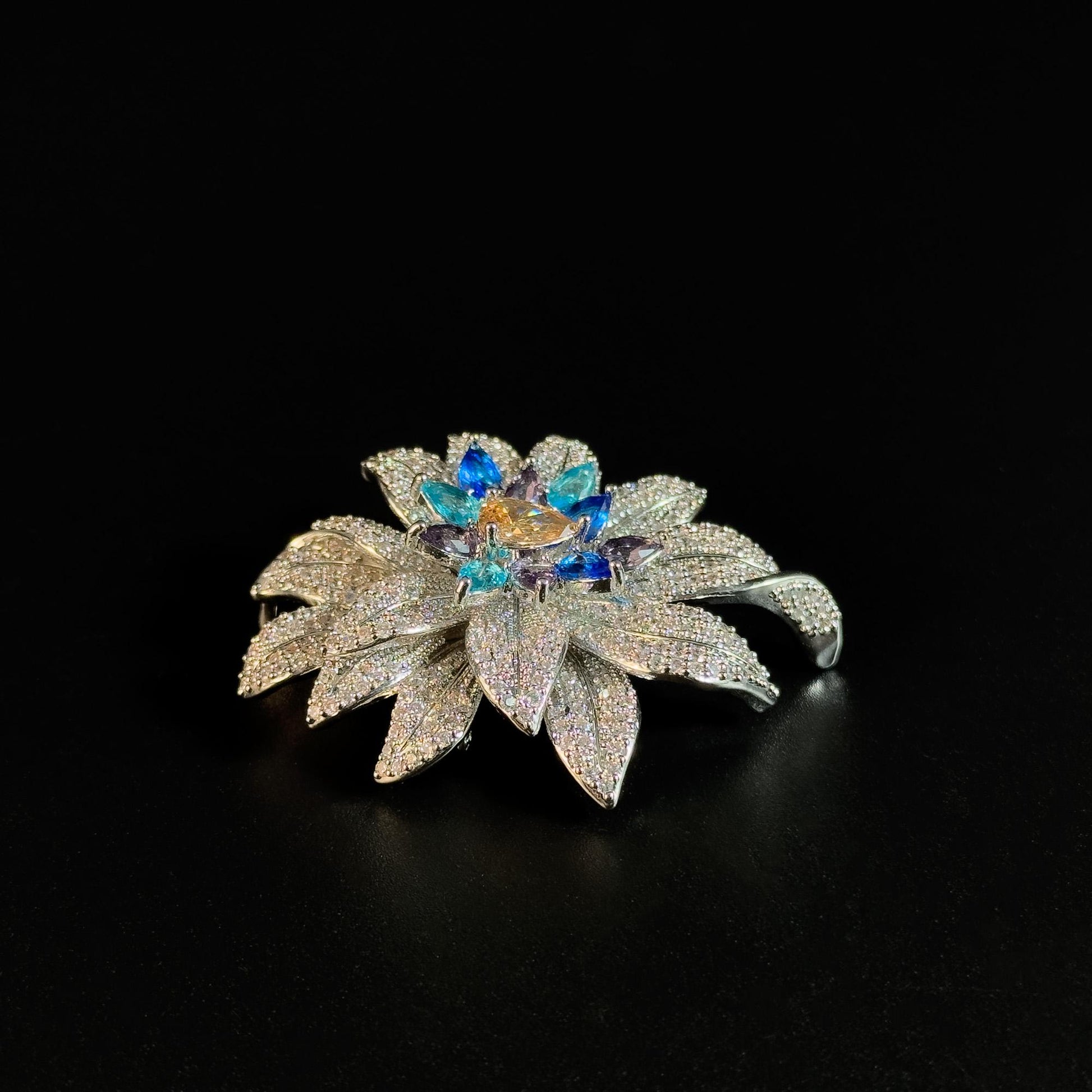 Zircon Flower Brooch
