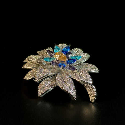 Zircon Flower Brooch