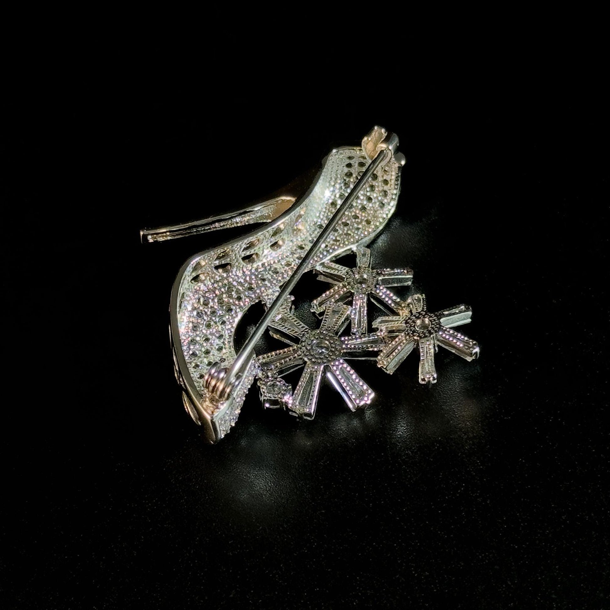 Snowflake High Heel Shoe Brooch