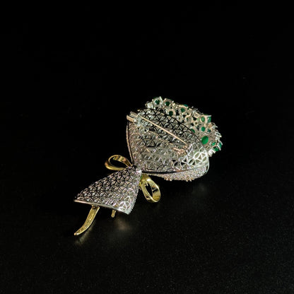 Emerald Bouquet Brooch