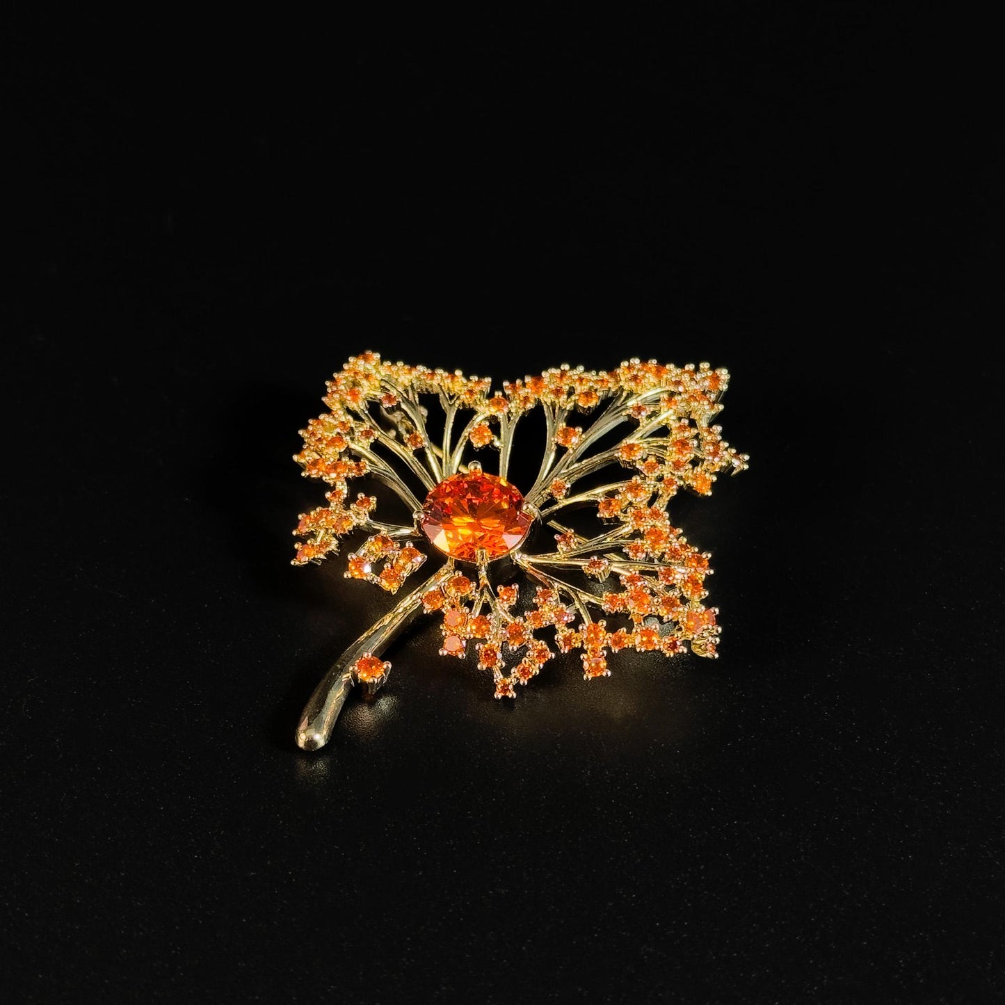 Two-Tone Maple Leaf Brooch