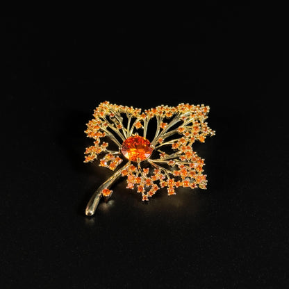 Two-Tone Maple Leaf Brooch