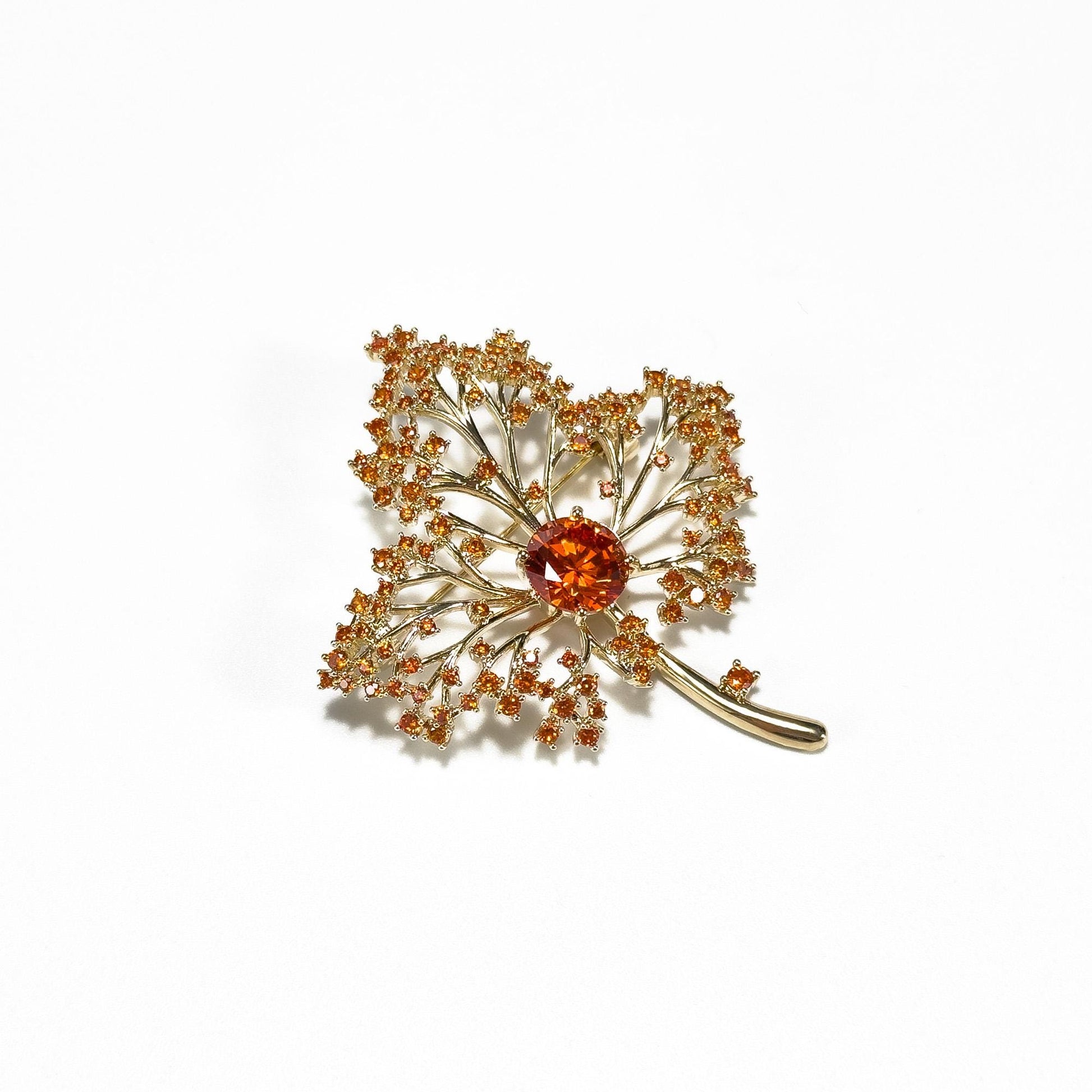 Two-Tone Maple Leaf Brooch