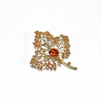 Two-Tone Maple Leaf Brooch