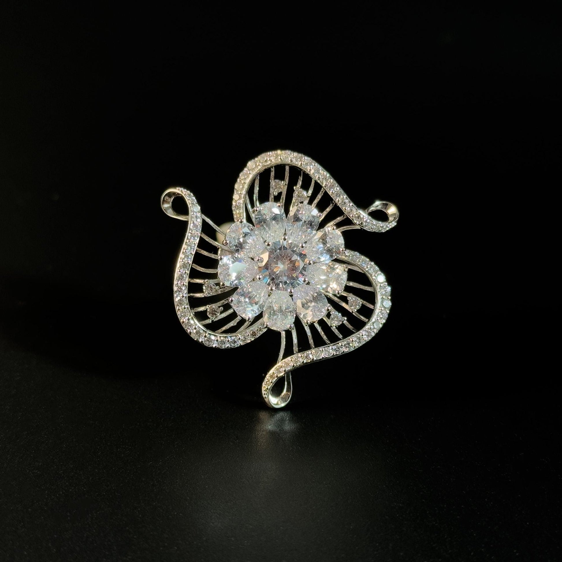 Heart-Shaped Pearl Brooch