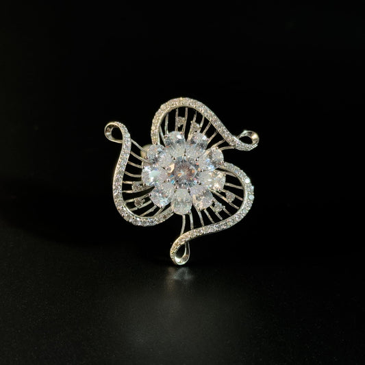 Heart-Shaped Pearl Brooch