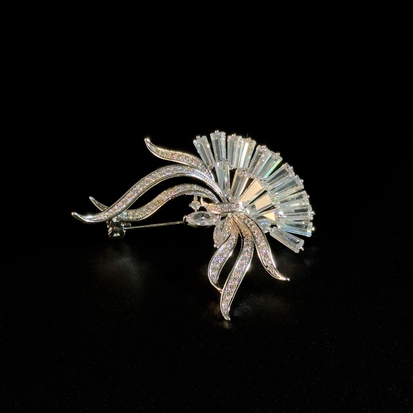 Heart-Shaped Pearl Brooch