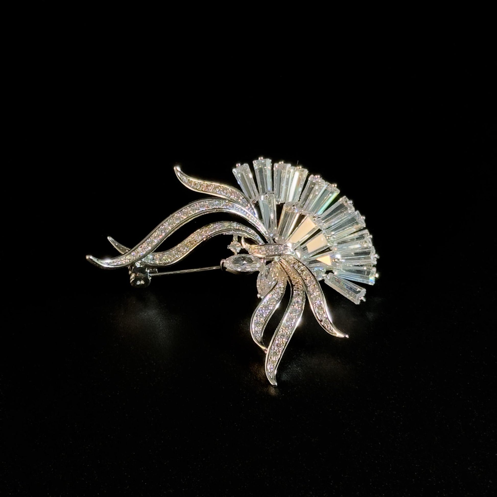 Heart-Shaped Pearl Brooch