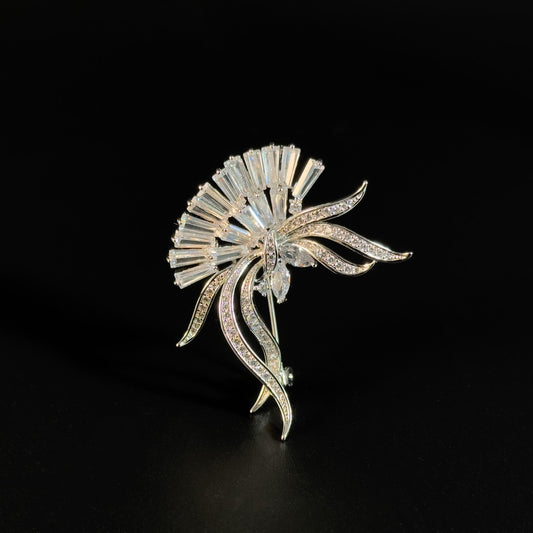 Heart-Shaped Pearl Brooch