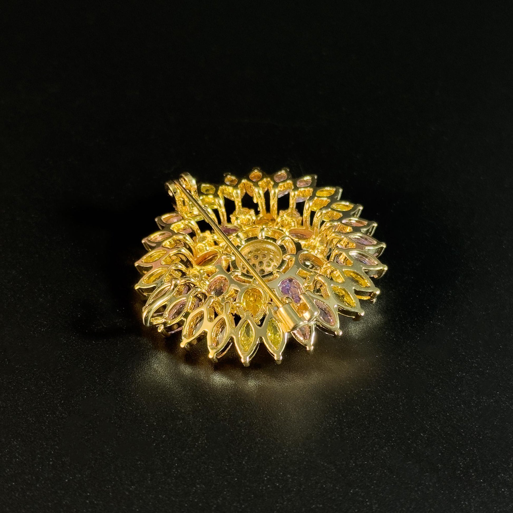 Rainbow Sunflower Brooch