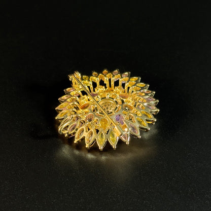 Rainbow Sunflower Brooch