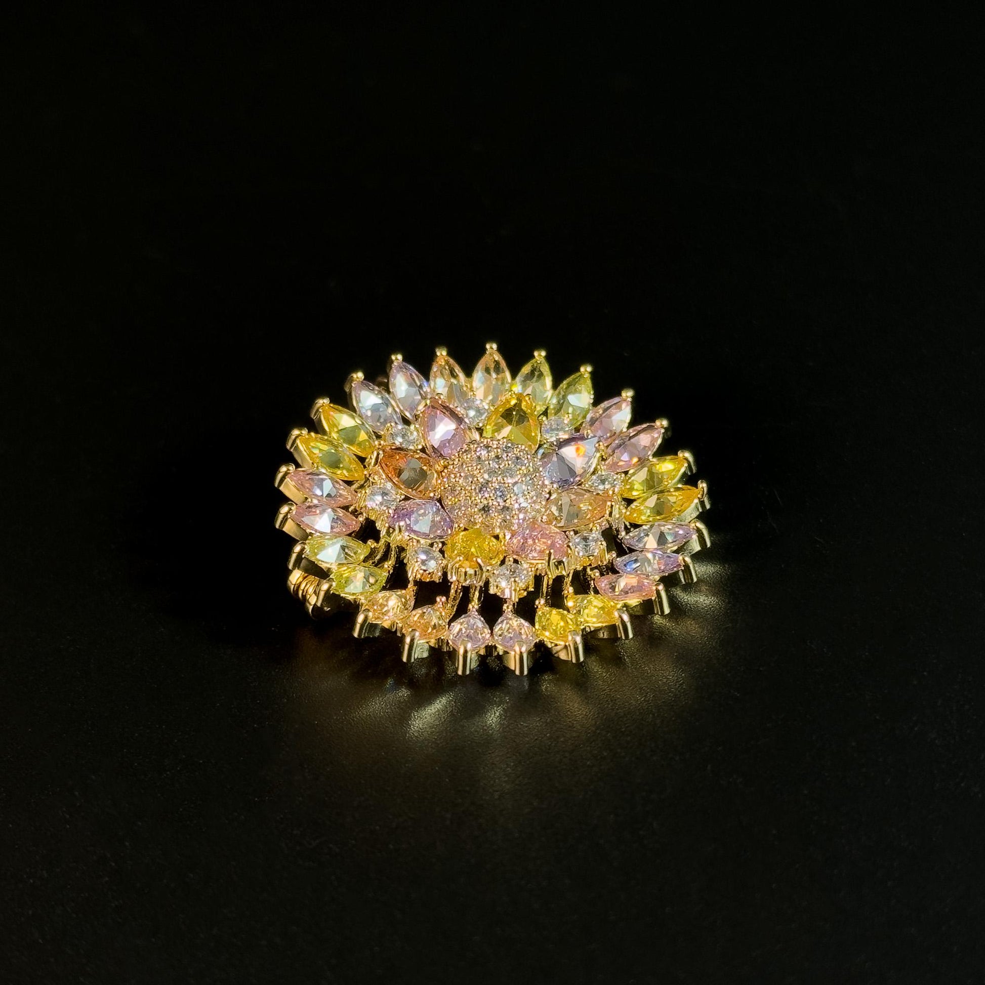 Rainbow Sunflower Brooch