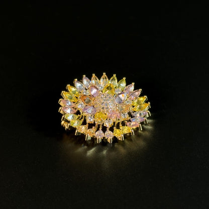 Rainbow Sunflower Brooch