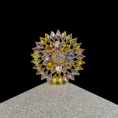 Rainbow Sunflower Brooch