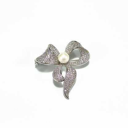 Gold Bow Pendant Brooch