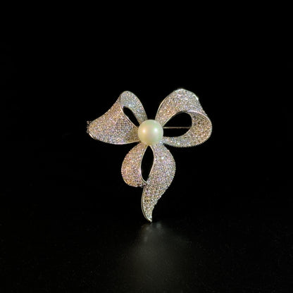 Gold Bow Pendant Brooch