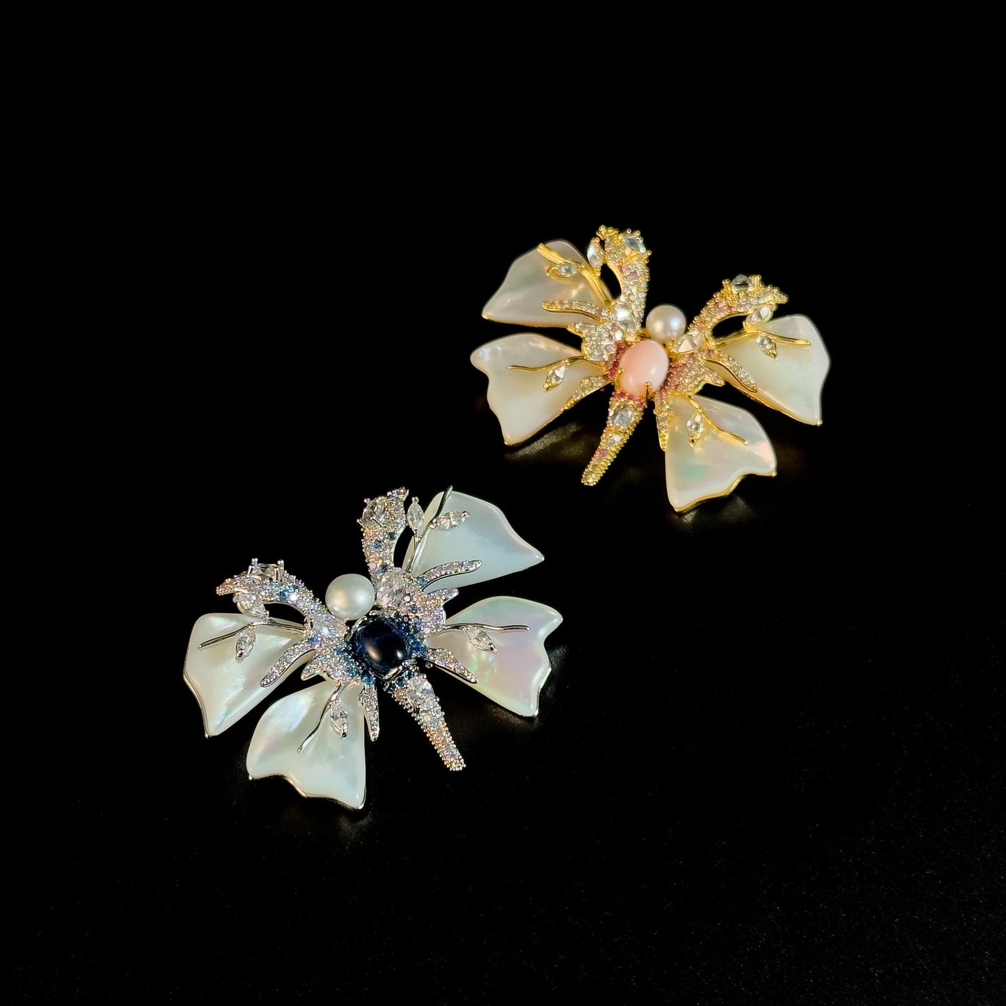 Mother-of-Pearl Butterfly Brooch