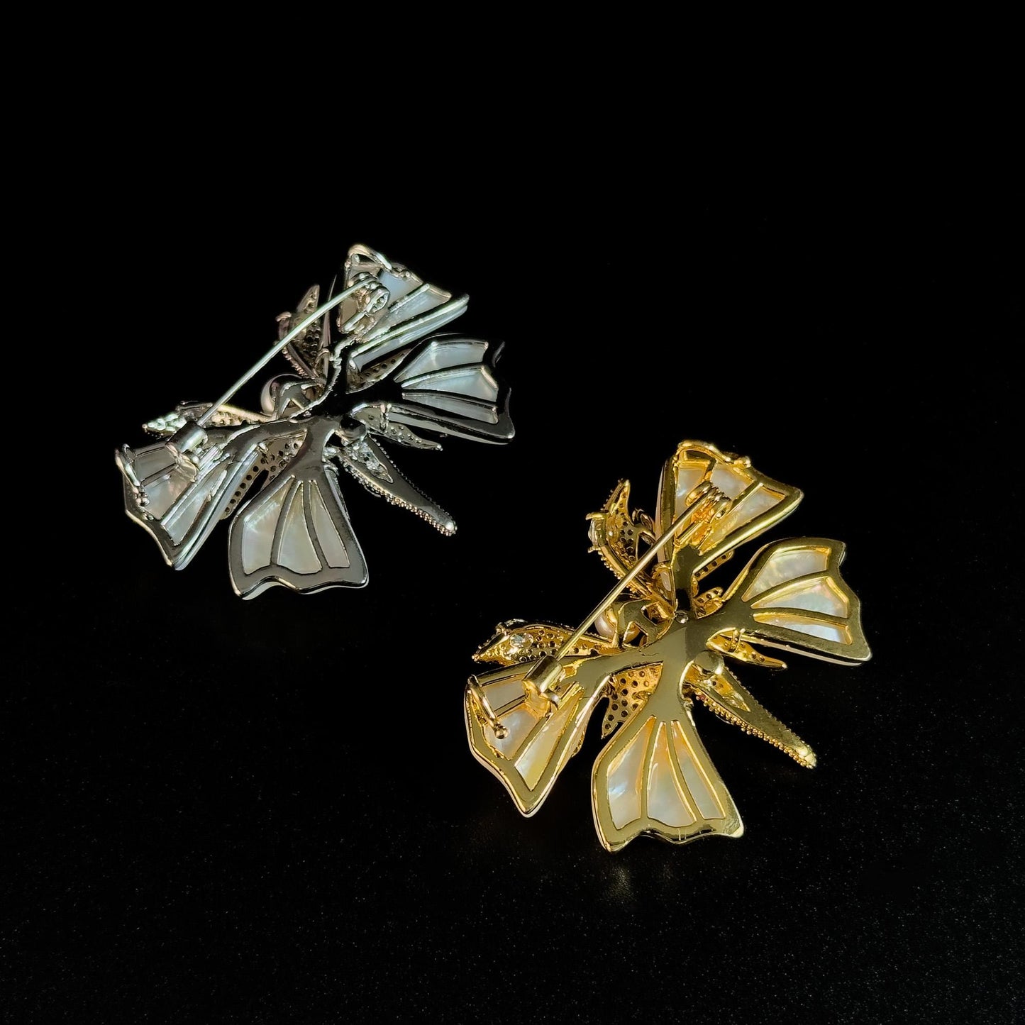 Mother-of-Pearl Butterfly Brooch