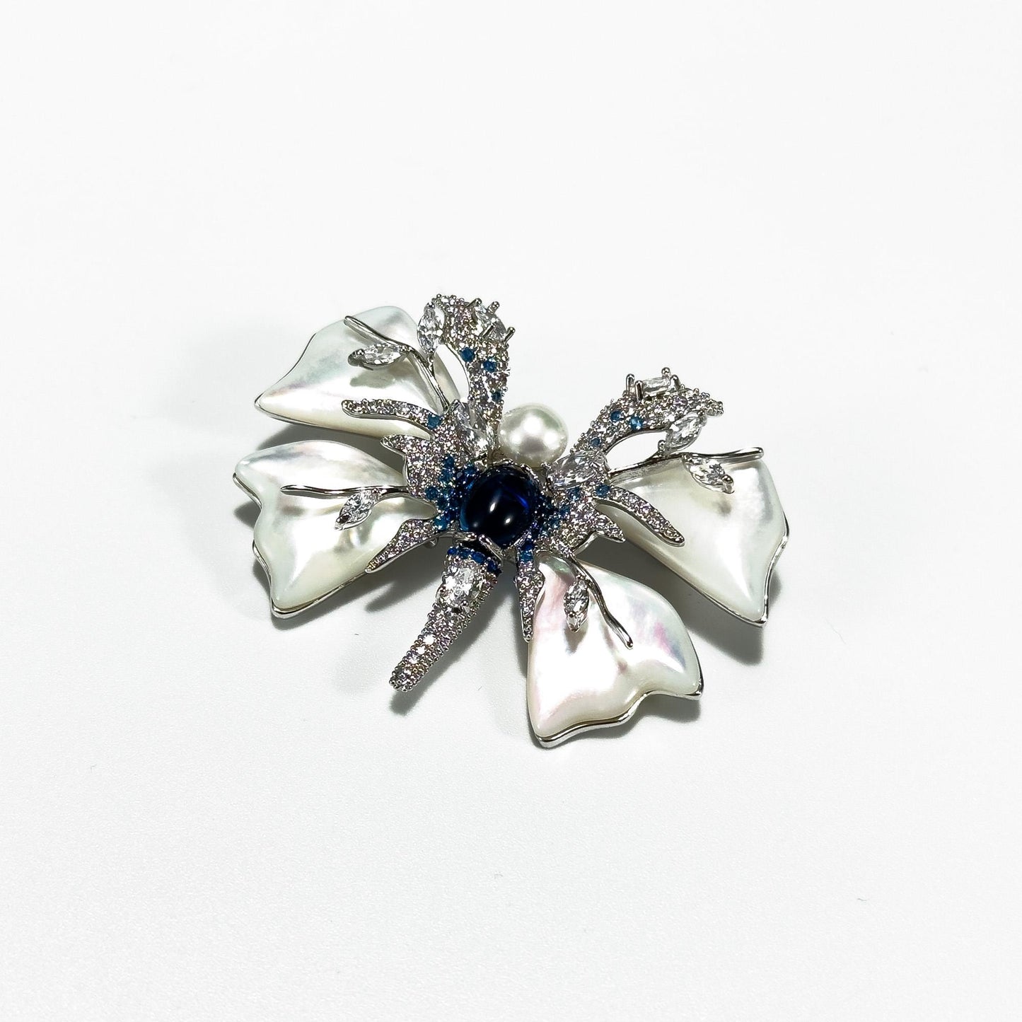 Mother-of-Pearl Butterfly Brooch