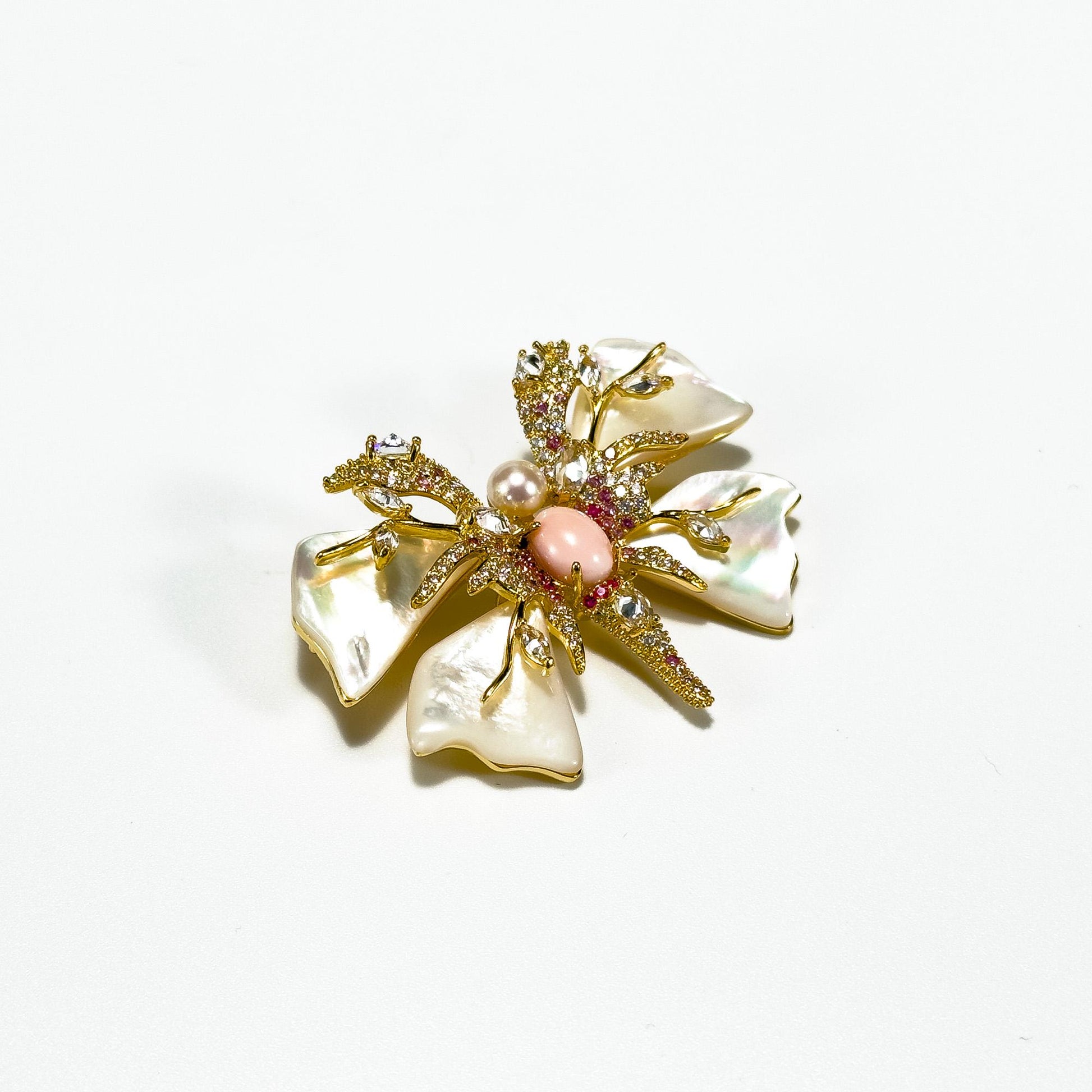 Mother-of-Pearl Butterfly Brooch