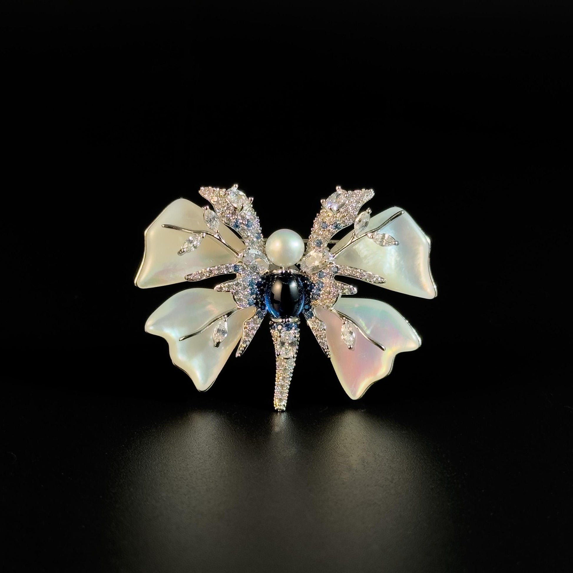 Mother-of-Pearl Butterfly Brooch