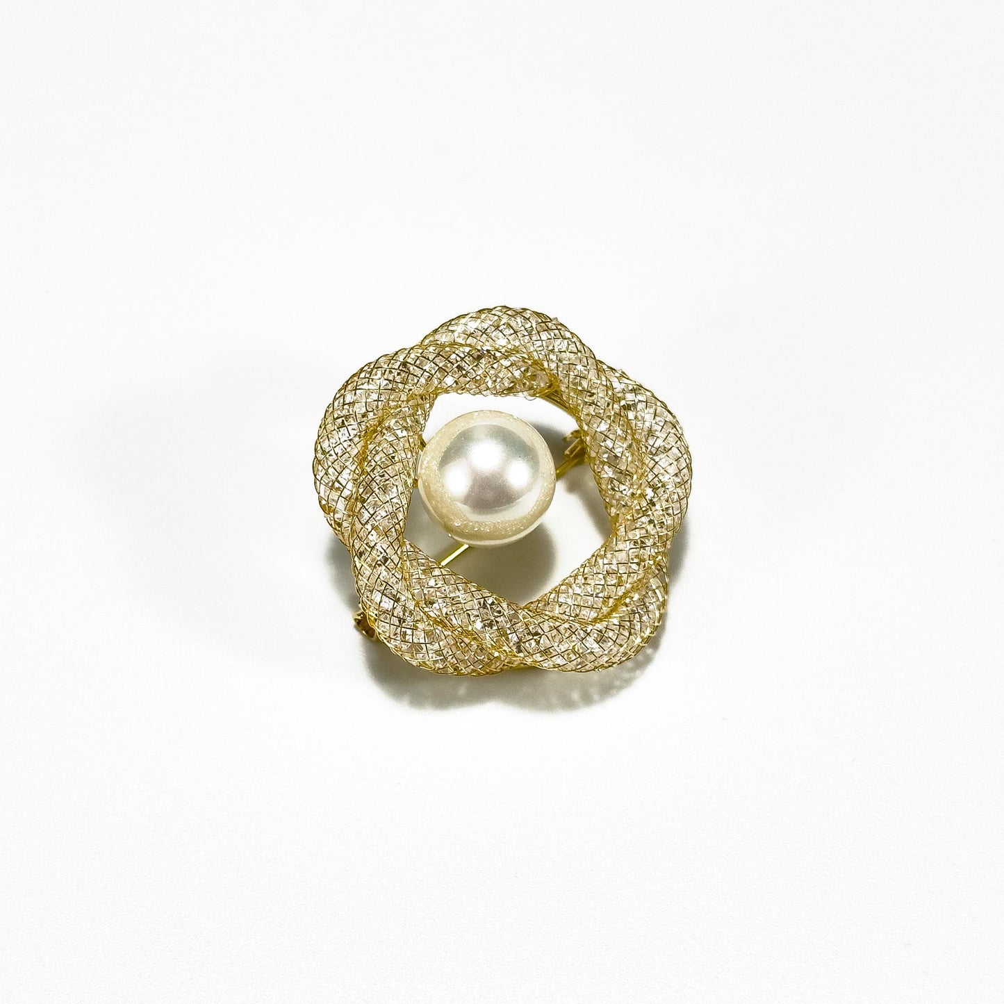 Pearl and Yellow Flower Brooch: A Delicate and Petite Flower Brooch