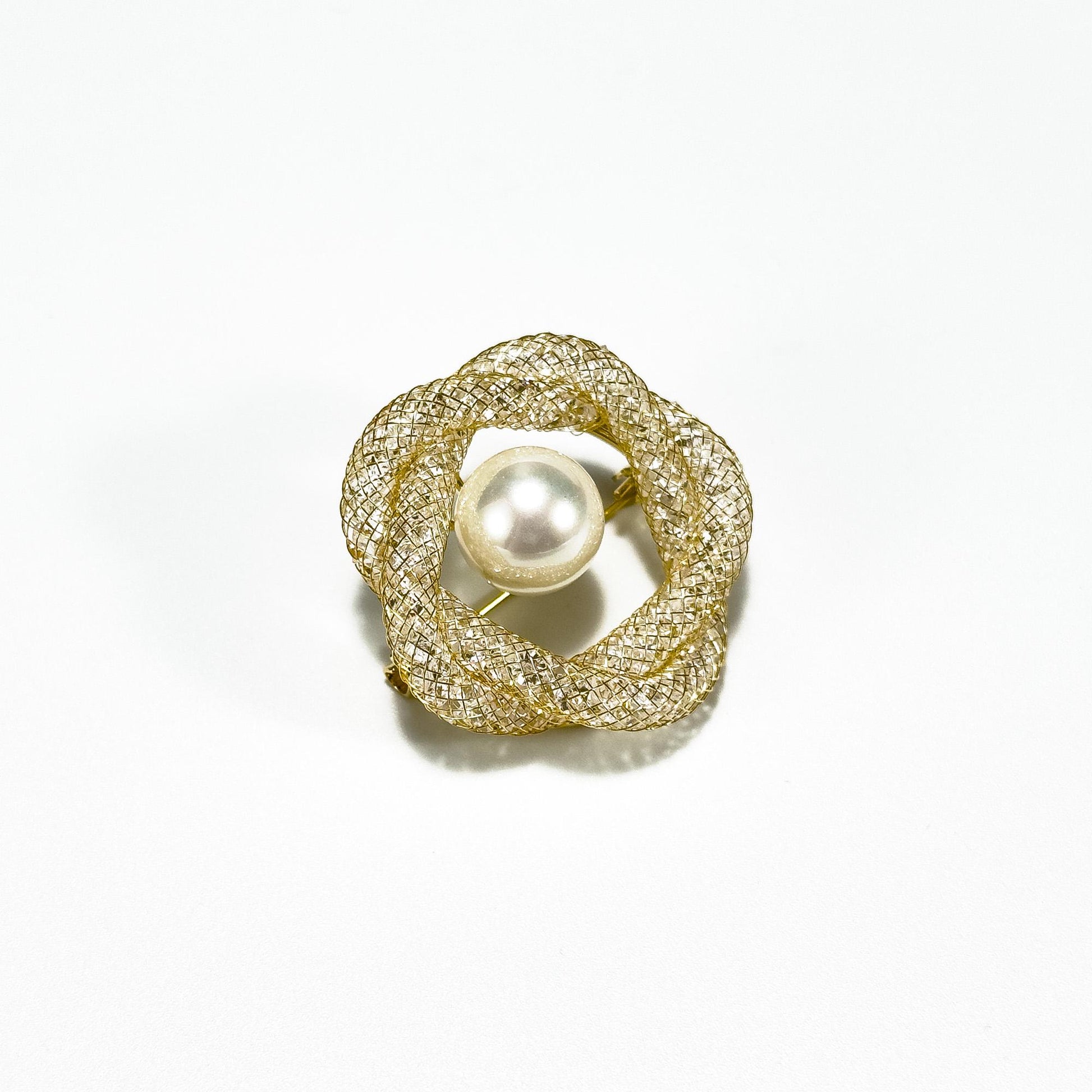 Pearl and Yellow Flower Brooch: A Delicate and Petite Flower Brooch