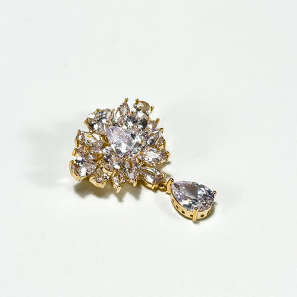 White Zircon Snowflake Pendant