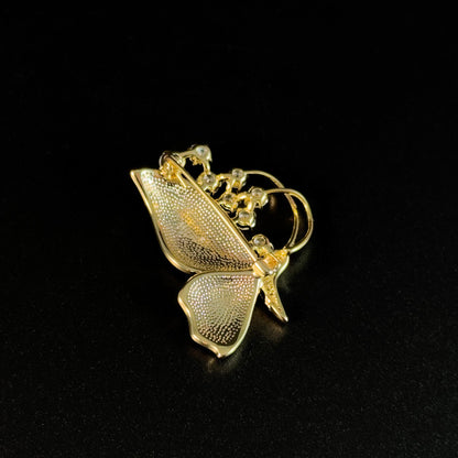 Elegant Green Butterfly Brooch