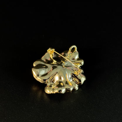 Purple Peony Pearl Brooch