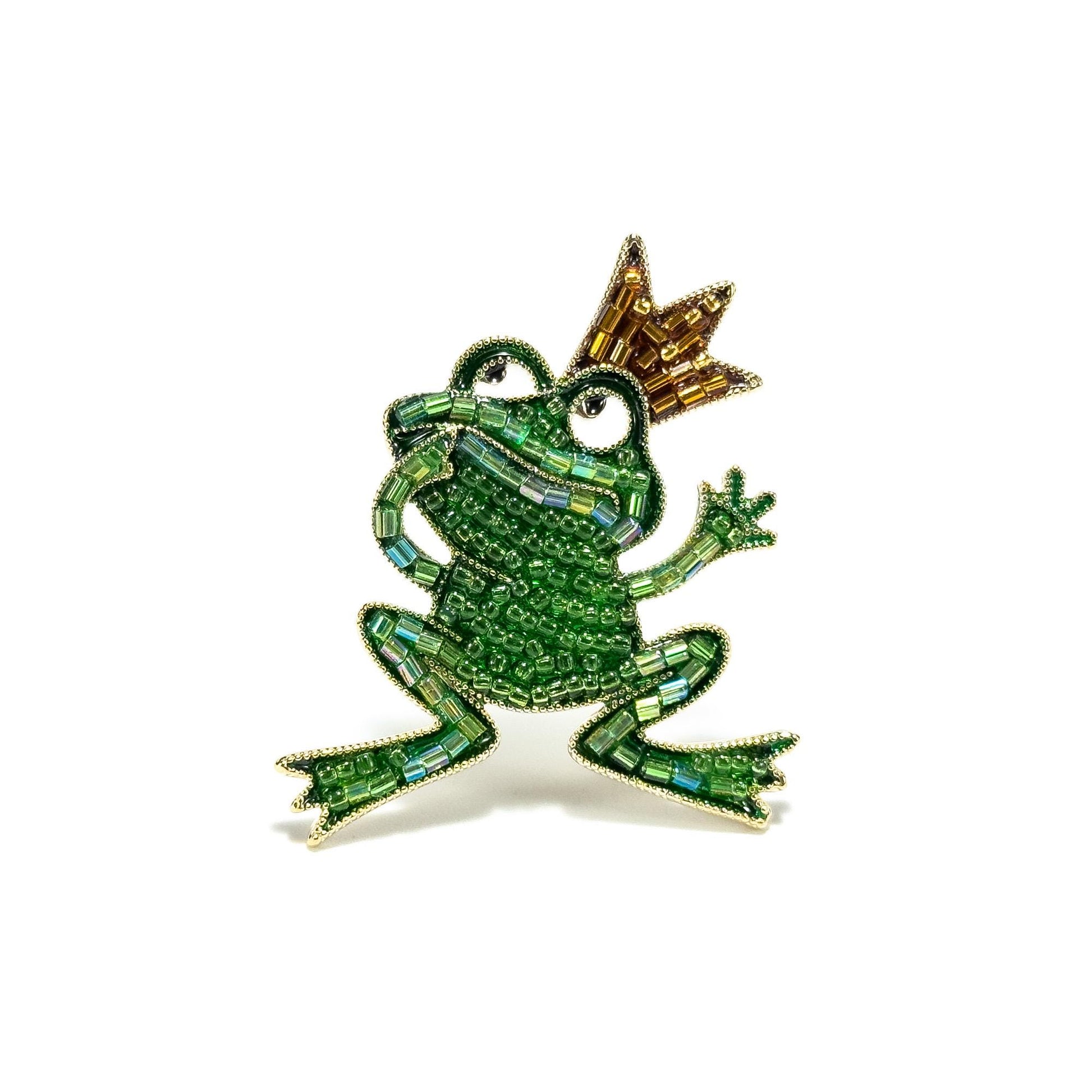 Green Frog Brooch