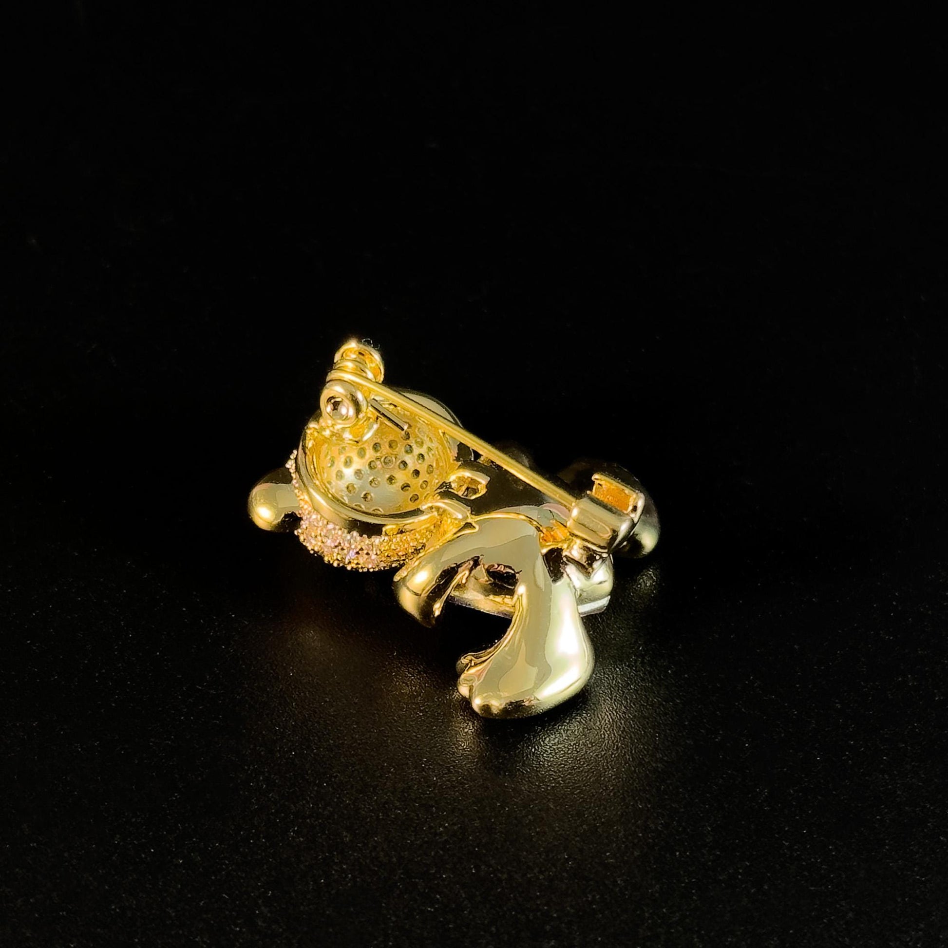 Heart-Shaped Bear Brooch