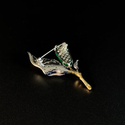 Emerald Leaf Brooch