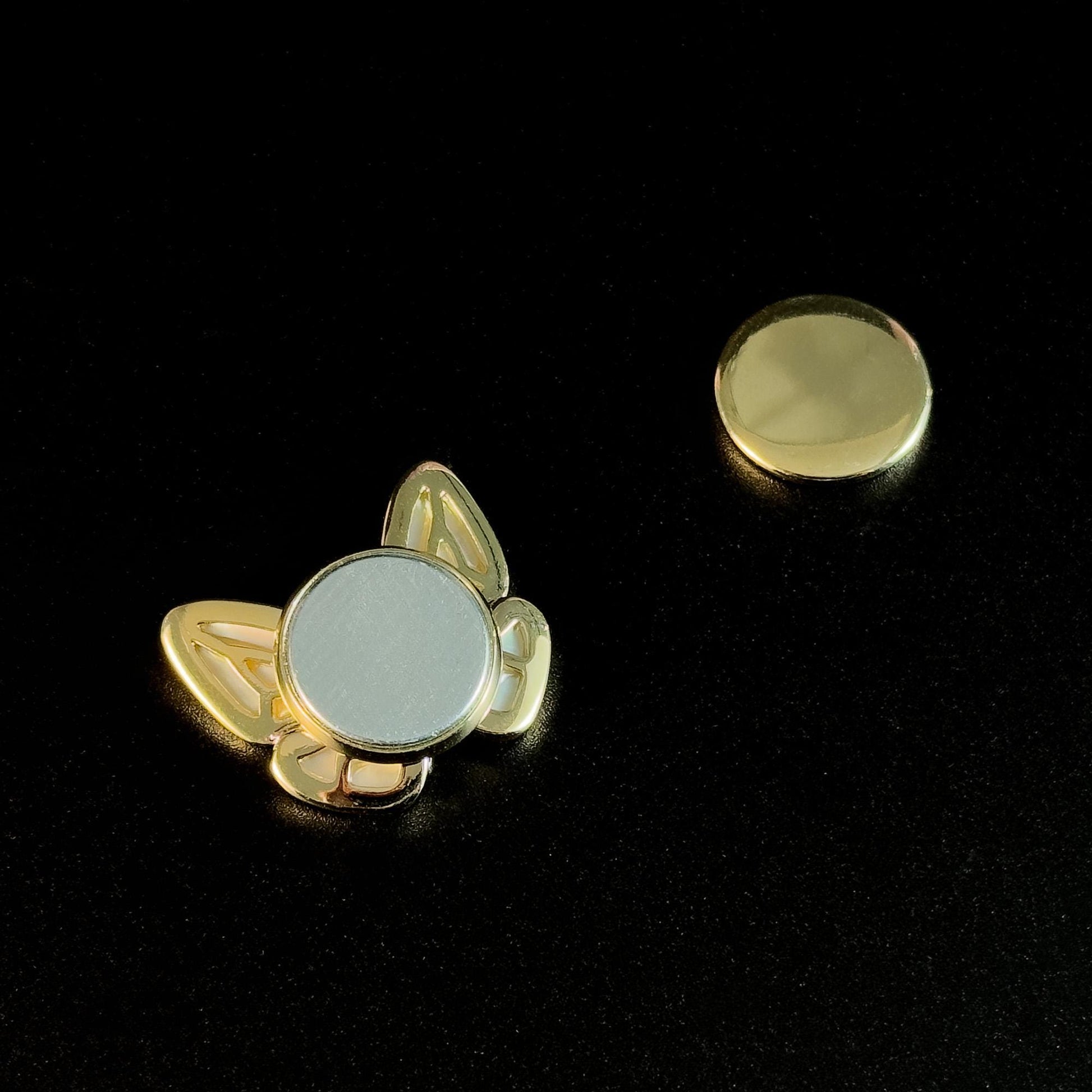 Black and White Mother-of-Pearl Small Butterfly Cufflinks