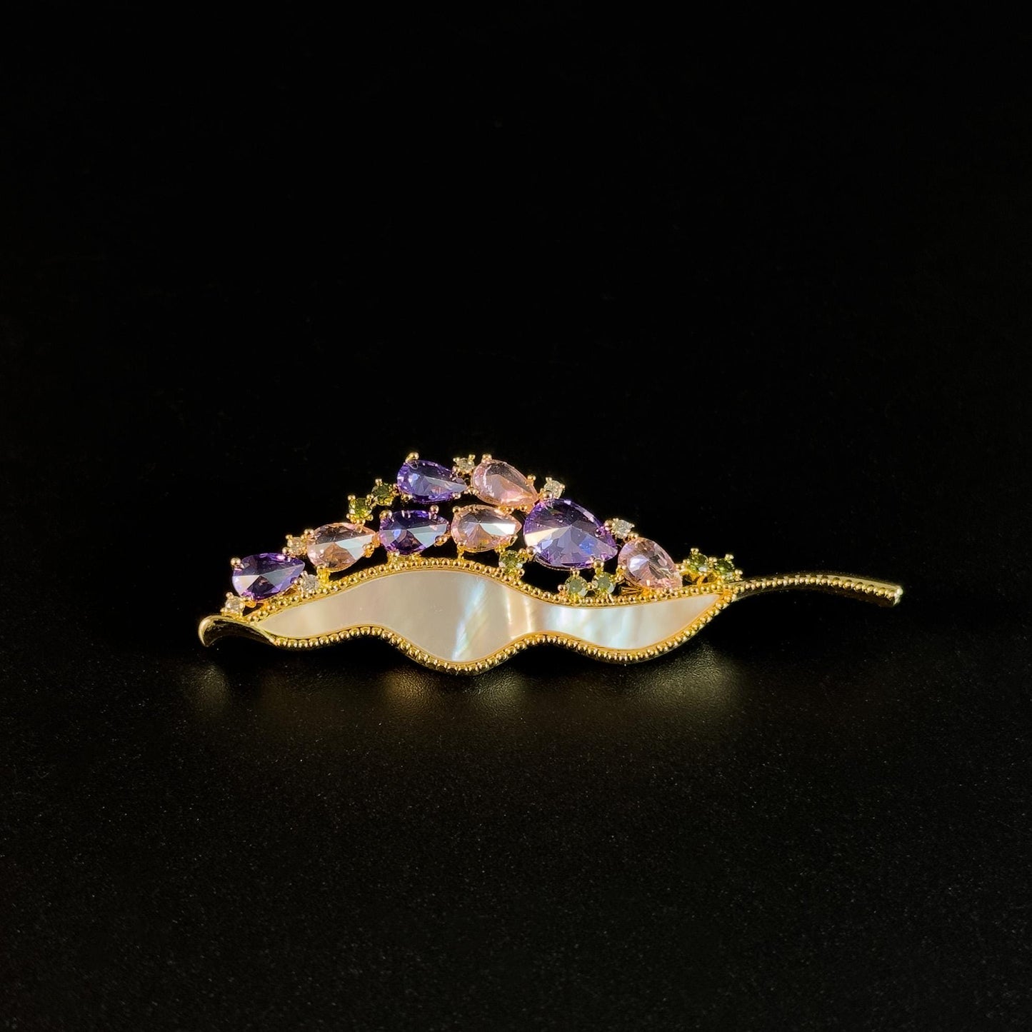 Heavy-Duty Leaf-Shaped Brooch