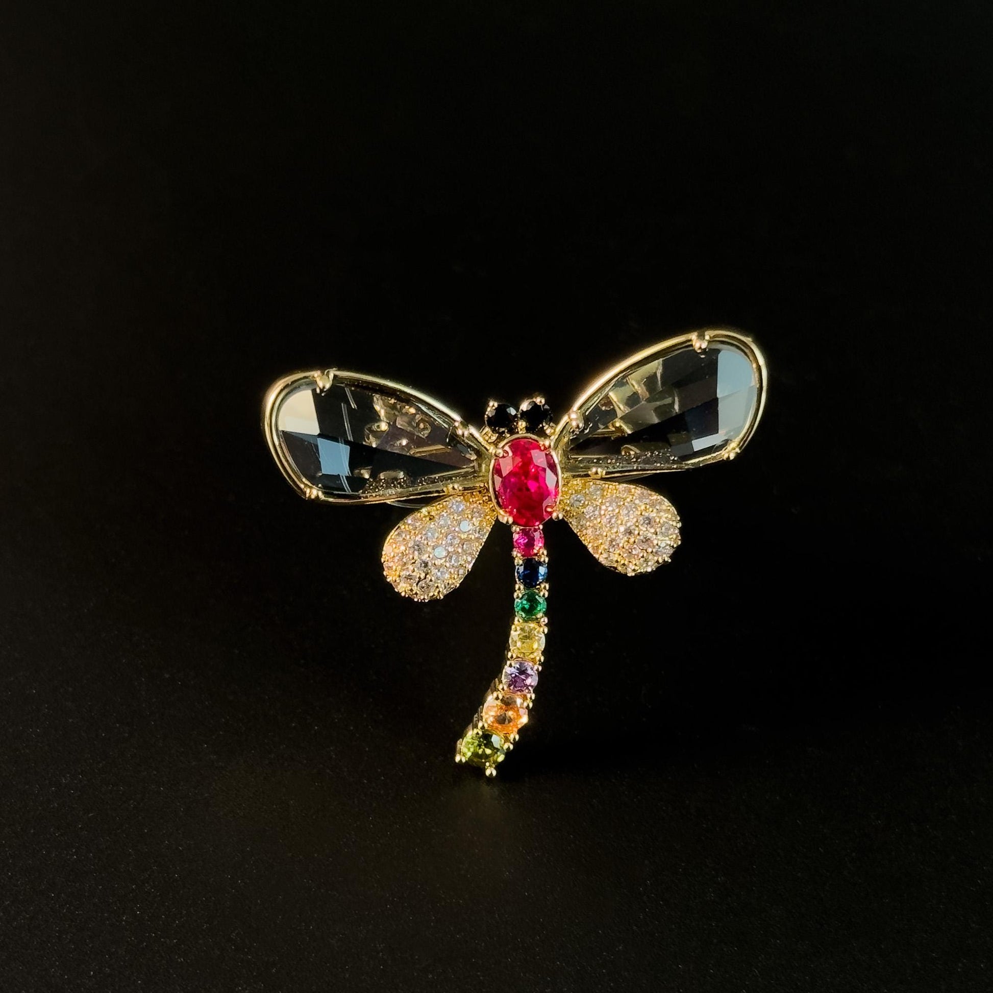 Colorful Dragonfly Brooch