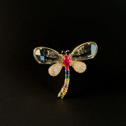 Colorful Dragonfly Brooch