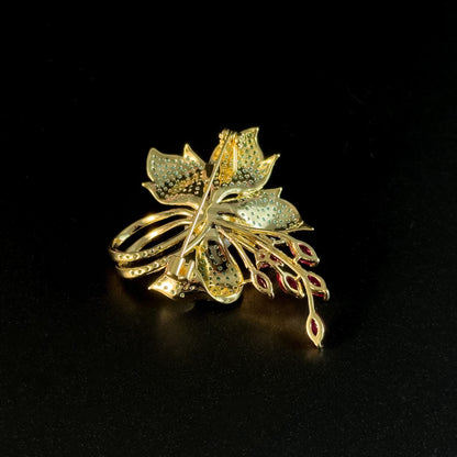 Blue Star Flower Brooch