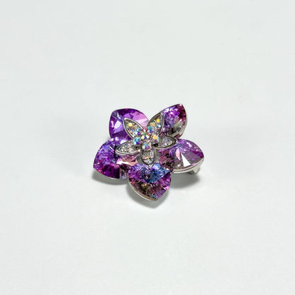 Crystal Flower Brooch