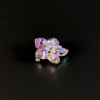 Crystal Flower Brooch