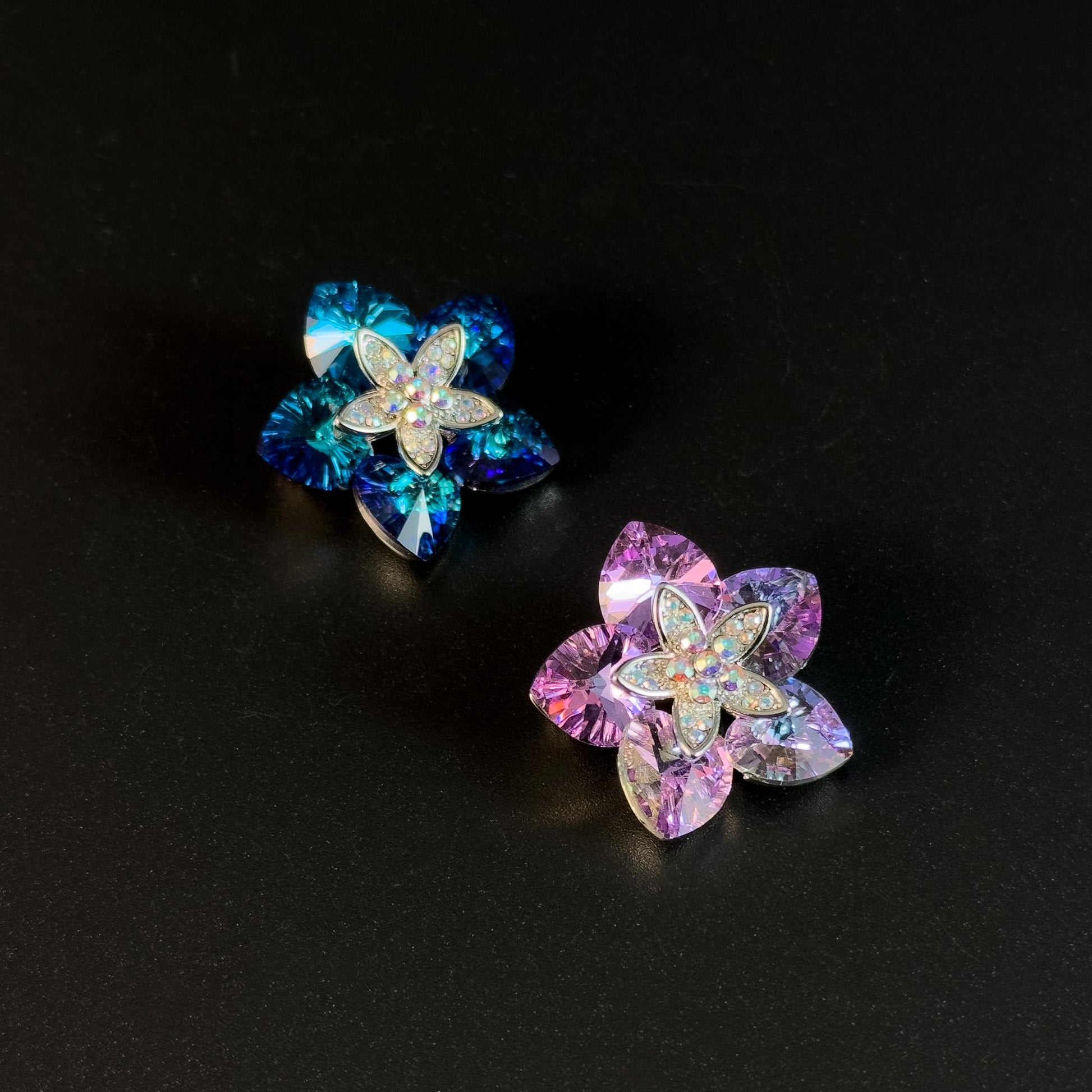 Crystal Flower Brooch