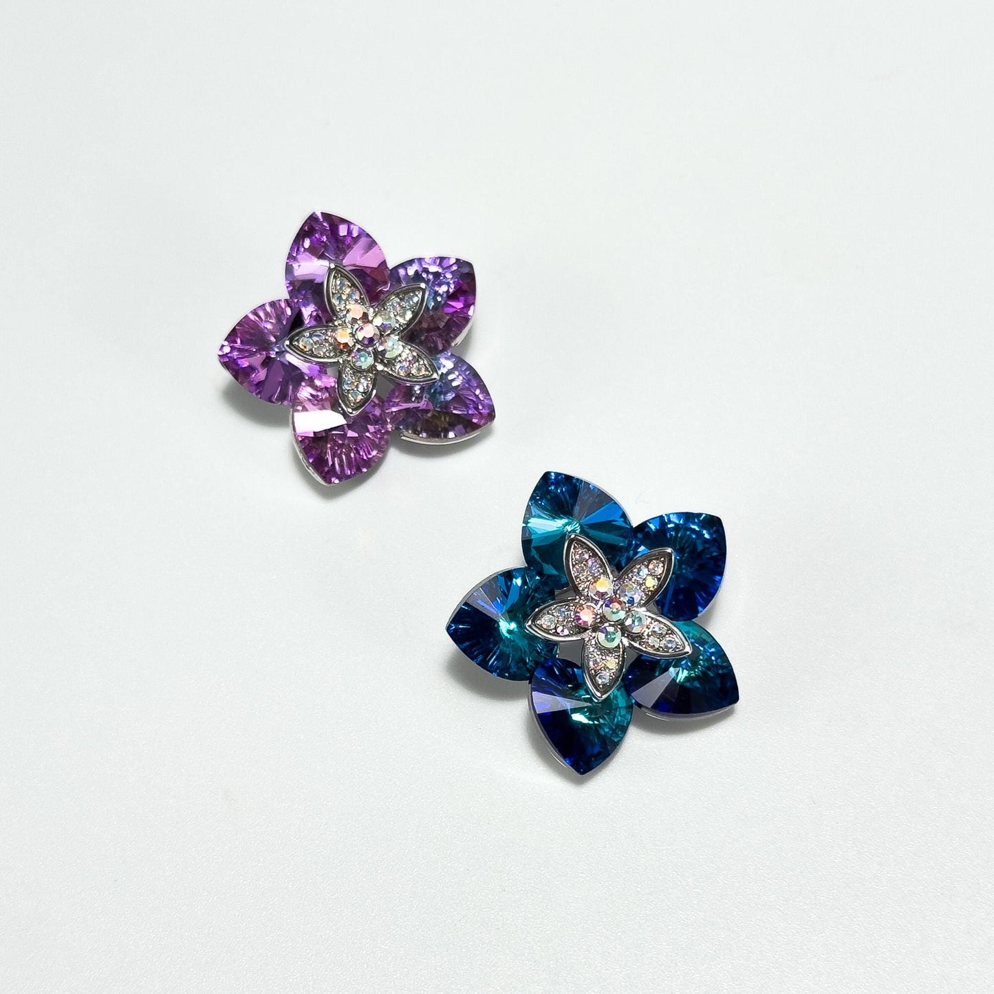 Crystal Flower Brooch