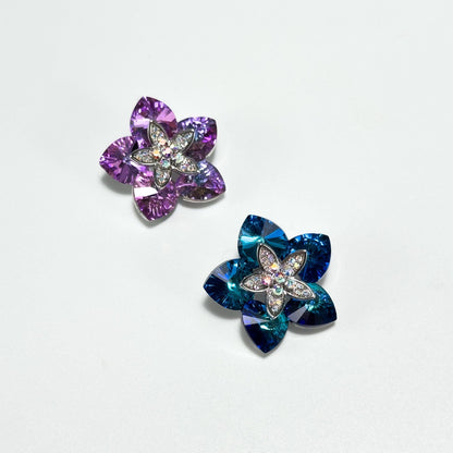 Crystal Flower Brooch