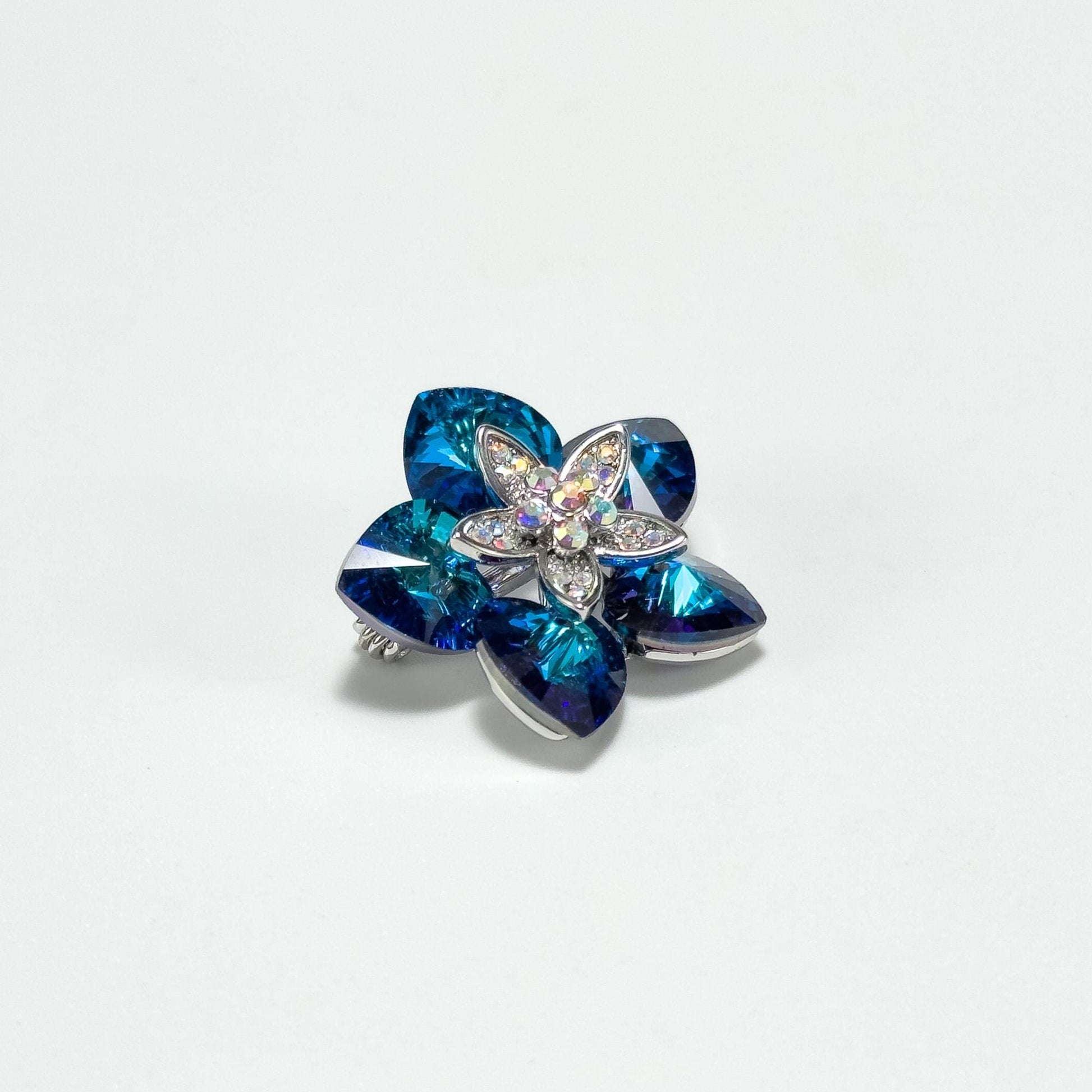 Crystal Flower Brooch
