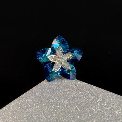 Crystal Flower Brooch