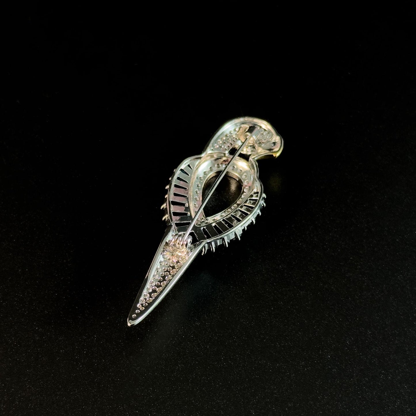 Blue Zircon Parrot Brooch