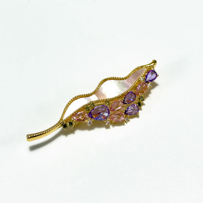 Heavy-Duty Leaf-Shaped Brooch