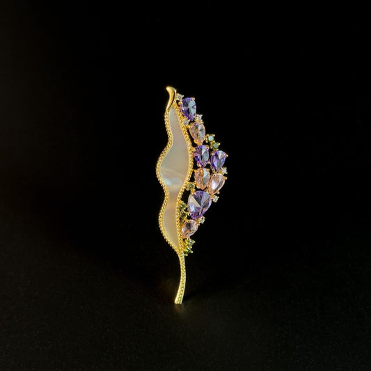 Heavy-Duty Leaf-Shaped Brooch